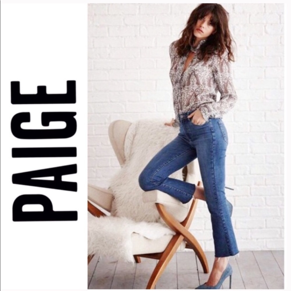 PAIGE jeans rory crop flare high rise 27